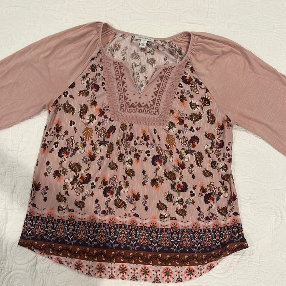 3/4 sleeve VINTAGE AMERICA boho top